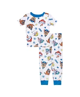 Paw Patrol Toddler Boys Short Sleeve T-Shirt and Pant, 2-Piece Pajama Set