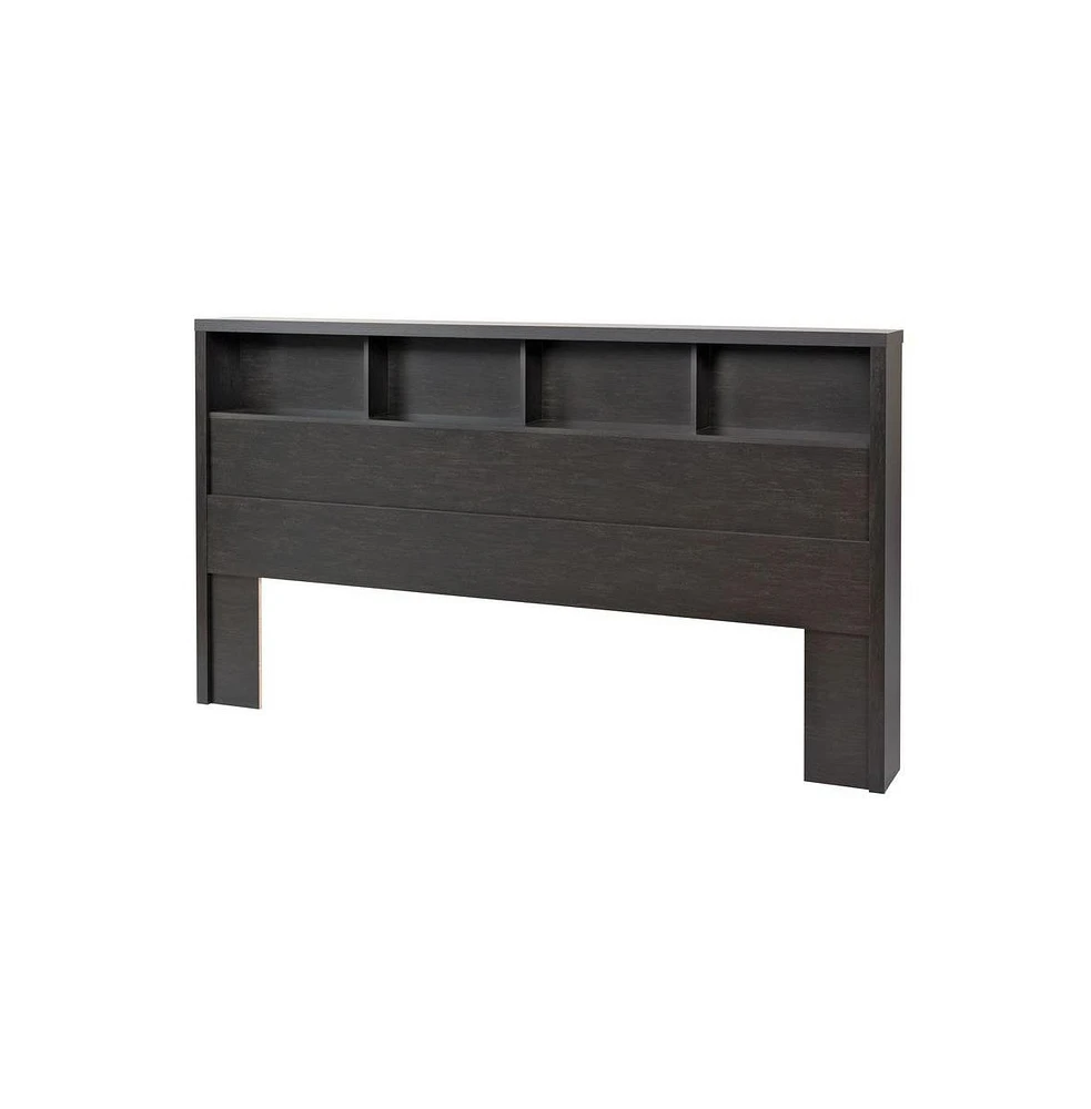 Slickblue Modern Bookcase Headboard in Washed Wood Finish For Beds