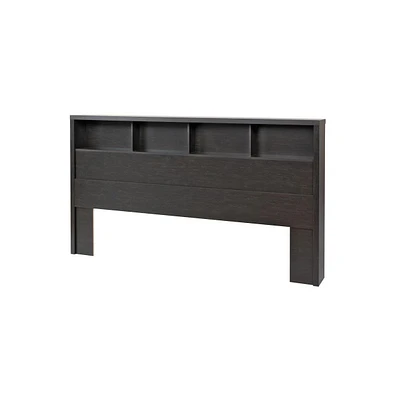 Slickblue Modern Bookcase Headboard in Washed Wood Finish For Beds