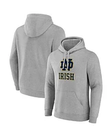 Fanatics Men's Gray Notre Dame Fighting Irish Primary Logo Pullover Hoodie