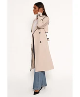 Petal and Pup Women's Cayenne Contrast Binding Trench Coat