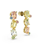 Swarovski Gema Gold-Tone Plated, Asymmetrical Design, Mixed Cuts