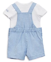 Guess Baby Boys Short Sleeve Bodysuit and Bear Shortall, 2-Piece Set