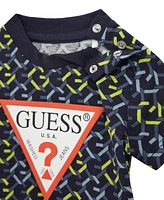 Guess Baby Boys Printed Short Sleeve T-Shirt and Active Shorts, 2-Piece Set