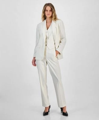 Bar Iii Womens Pinstriped Jacket Vest Pants Exclusively At Macys