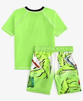 Dreamwave Little Boys Tmnt Rash Guard & Swim Trunks Two-Piece Swimsuit