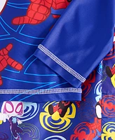 Spider-Man Toddler Boys Rash Guard & Swim Trunks Two-Piece Swimsuit