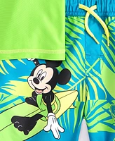 Mickey Mouse Toddler Boys Rash Guard & Swim Trunks Swimsuit, 2 Piece Set