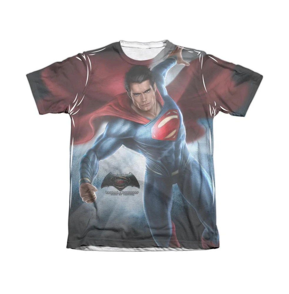 Batman V Superman Men's Superman Light Adult Poly/Cotton Short Sleeve Tee / T-Shirt