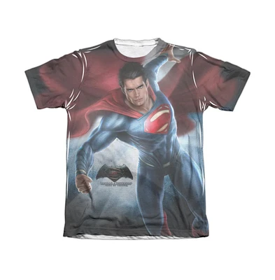 Batman V Superman Men's Superman Light Adult Poly/Cotton Short Sleeve Tee / T-Shirt