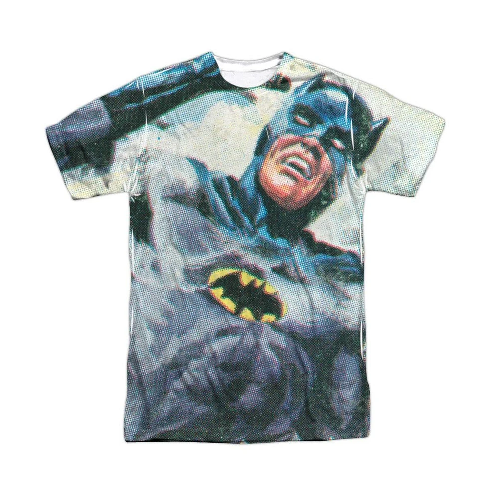 Batman Men's Classic Tv Foliage Short Sleeve Adult Poly Crew Tee / T-Shirt