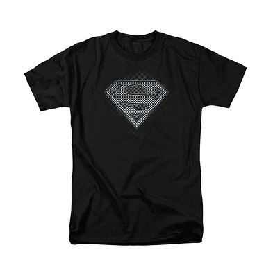 Superman Big & Tall Checkerboard Short Sleeve Adult Tee / T-Shirt