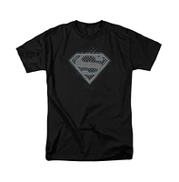 Superman Big & Tall Checkerboard Short Sleeve Adult Tee / T-Shirt