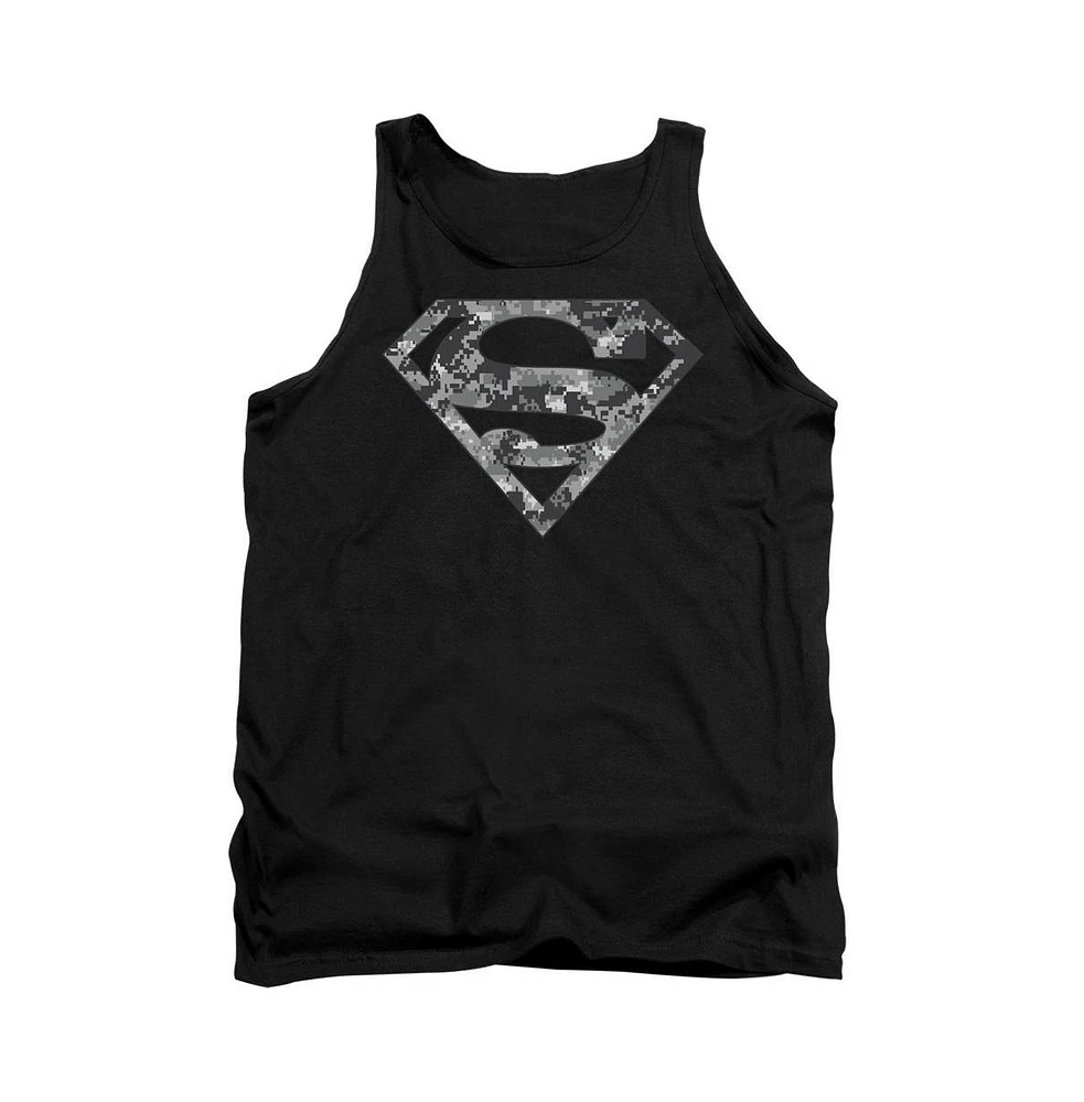 Superman Men's Urban Camo Shield Adult Tank Top