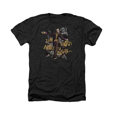 Batman Men's Arkham City About To Begin Adult Heather Tee / T-Shirt