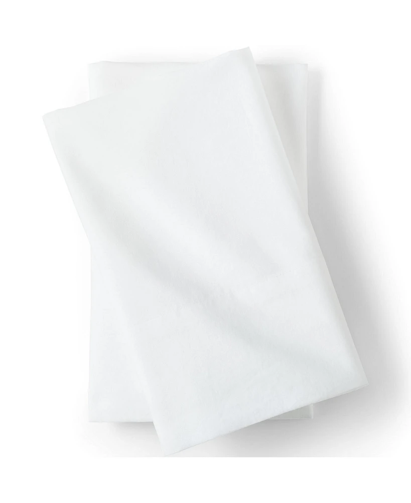 Lands' End Essential Garment Washed Cotton Percale Bed Pillowcases