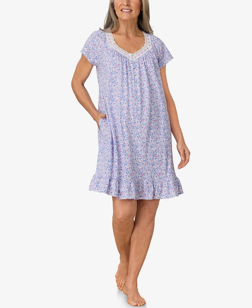 Aria Women's Short Cap Sleeve Nightgown