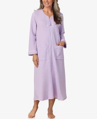 Aria Women's Long Sleeve Zip Robe