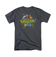 Dc Shazam Big & Tall Dc Comics Shazam Power Bolt Short Sleeve Adult Tee / T-Shirt