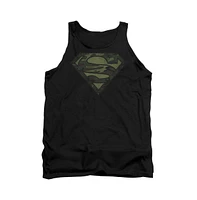 Superman Men's Camo Logo Distressed Adult Tank Top