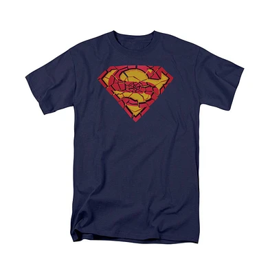 Superman Big & Tall Shattered Shield Short Sleeve Adult Tee / T-Shirt