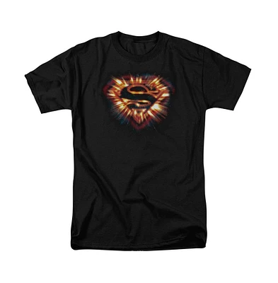 Superman Big & Tall Space Burst Shield Short Sleeve Adult Tee / T-Shirt