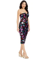 Dress the Population Women's Sequin Mesh Panel