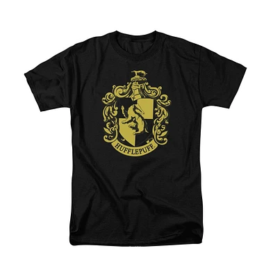 Harry Potter Big & Tall Hufflepuff Crest Short Sleeve Adult Tee / T-Shirt