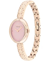 Coach Women's Sammy Carnation Gold Tone Stainless Steel Bangle Bracelet Watch, 22.5mm