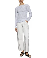 Sanctuary Women's white Lace Long Sleeve T-Shirt