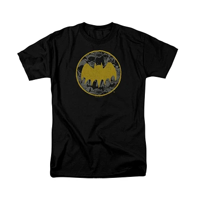 Batman Big & Tall Vintage Symbol Collage Short Sleeve Adult Tee / T-Shirt