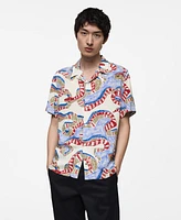 Mango Men's Slim-Fit Printed Shirt