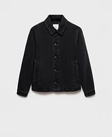 Mango Men's Slim-Fit Dark Wash Denim Jacket