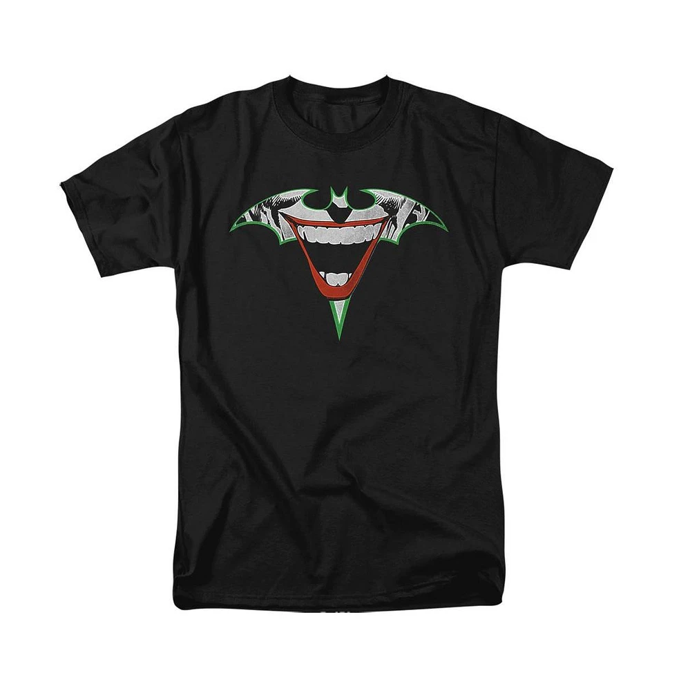 Batman Men's Joker Bat Logo Short Sleeve Adult Tee / T-Shirt