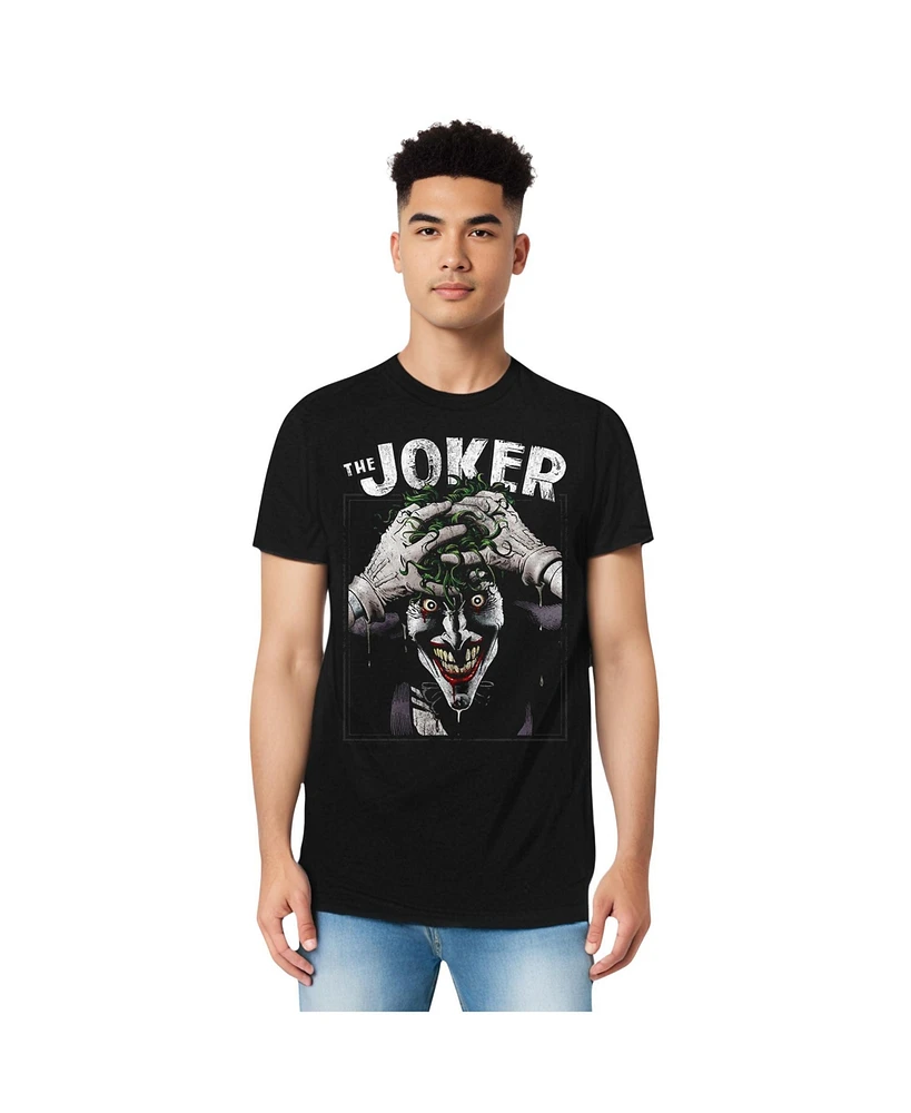 Batman Men's Crazed Joker Short Sleeve Adult Tee / T-Shirt