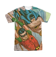 Batman Men's Classic Tv Nightly Patrol Short Sleeve Adult Poly Crew Tee / T-Shirt