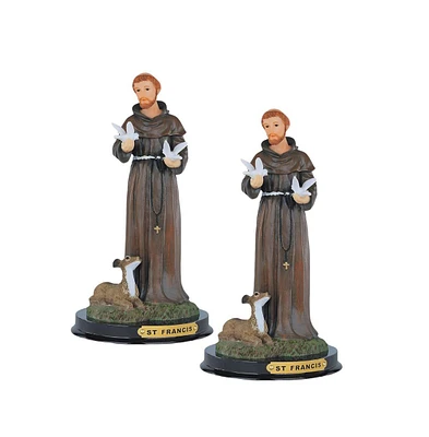 Fc Design "2-pc Set" 9"H Saint Francis with Deer and Doves Statue Holy Figurine Statue Ornament Home Room Office Decor and Perfect Ideas for Housewarm