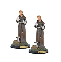 Fc Design "2-pc Set" 9"H Saint Francis with Deer and Doves Statue Holy Figurine Statue Ornament Home Room Office Decor and Perfect Ideas for Housewarm