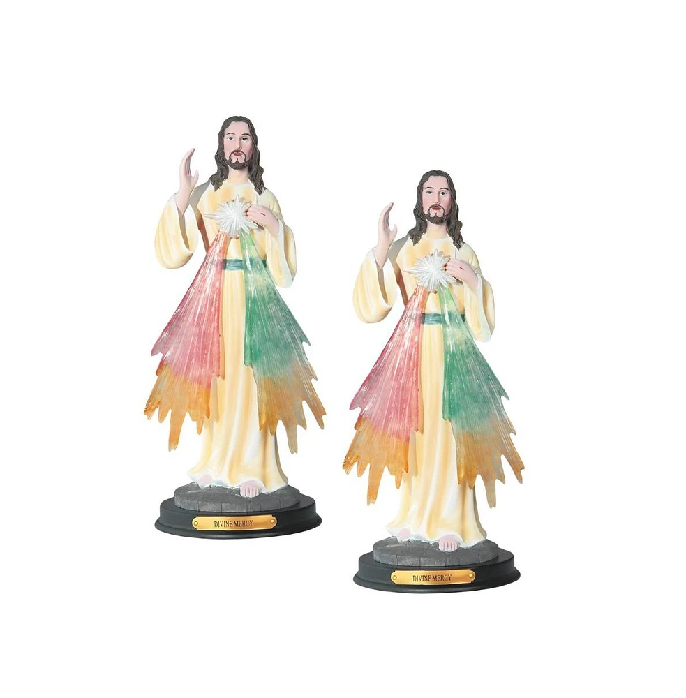 Fc Design "2-pc Set" 12"H Jesus Divine Mercy Statue Holy Figurine Statue Ornament Home Room Office Decor and Perfect Ideas for Housewarming, Holidays