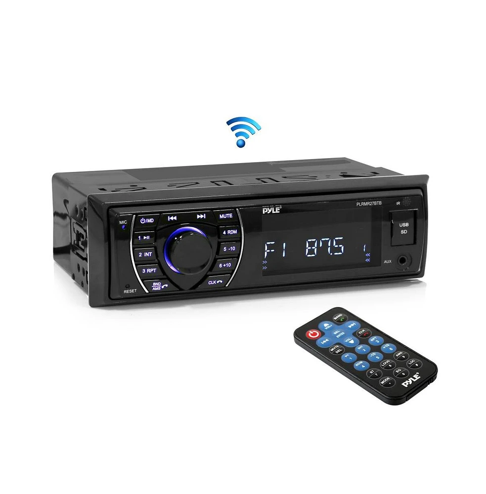 Pyle Marine Bluetooth MP3 Radio Receiver with Usb/Sd Readers and Am/Fm Radio