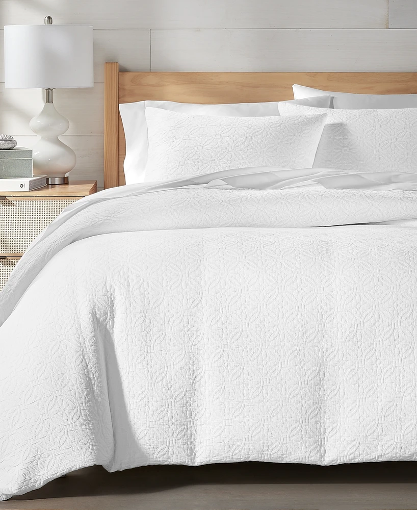 Charter Club Lattice Medallion 3-Pc. Duvet Cover Set, Full/Queen, Exclusively at Macy's