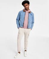 Sun + Stone Men's Goldrush Regular-Fit Full-Zip Trucker Jacket with Corduroy Collar, Exclusively at Macy's