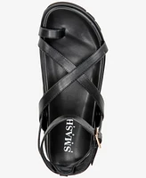 Smash Shoes Women's Ava Sport Flat Sandals - Extended Sizes Available