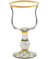 Mackenzie-Childs Sterling Check Wine Glass