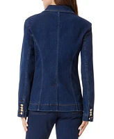 Sam Edelman Women's Imogen Double-Breasted Denim Blazer