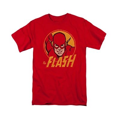 Flash Men's Dc Comics Circle Short Sleeve Adult Tee / T-Shirt