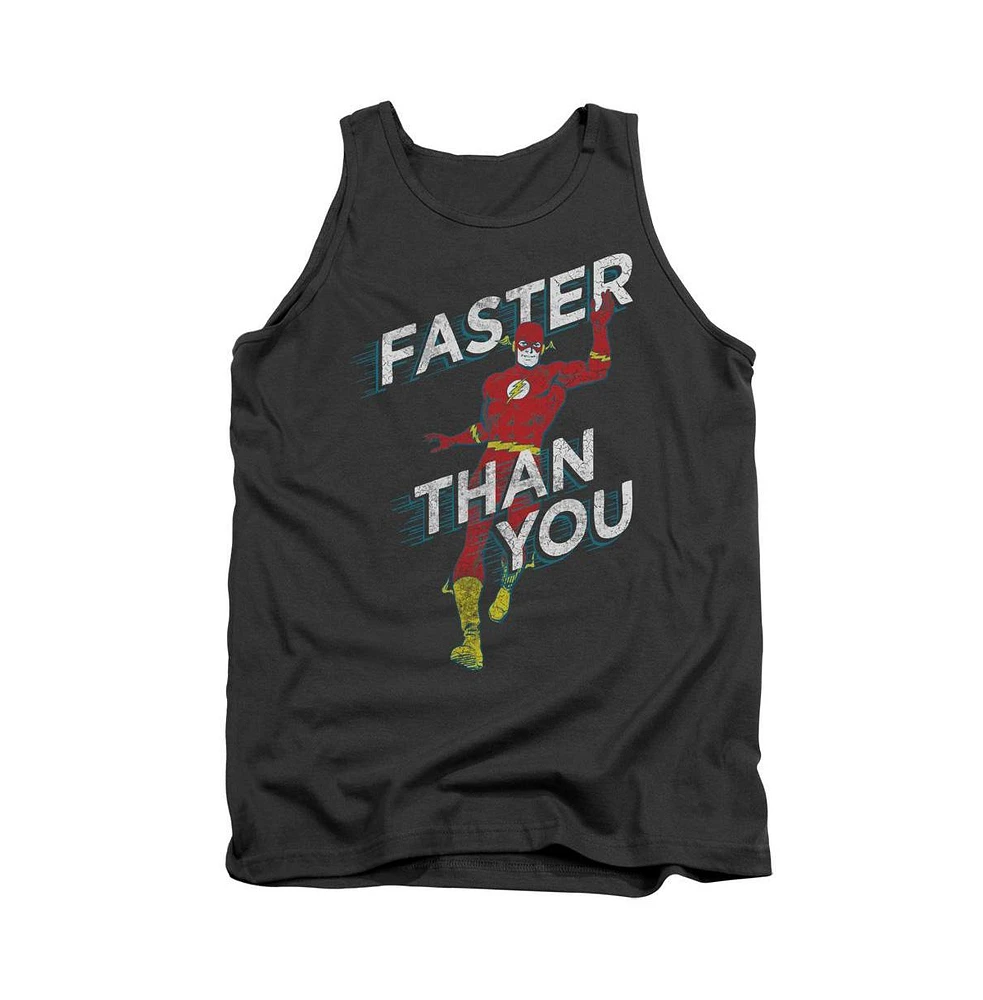 Dc Flash Mens Comics Faster Than You Adult Tank Top