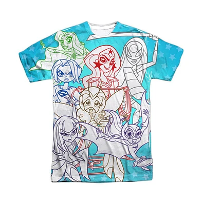 Dc Superhero Girls Men's Dc Comics Superhero Girls Justice Gang Short Sleeve Adult Poly Crew Tee / T-Shirt