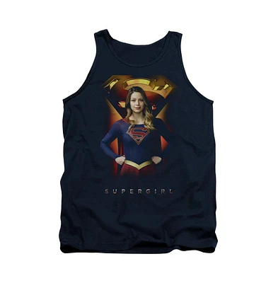 Supergirl Men's Standing Symbol Adult Tank Top