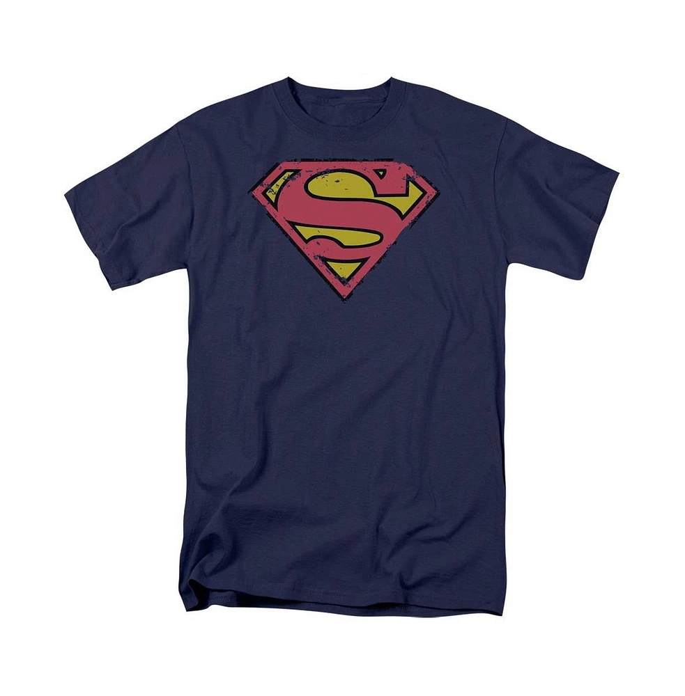 Superman Big & Tall Distressed Shield Short Sleeve Adult Tee / T-Shirt